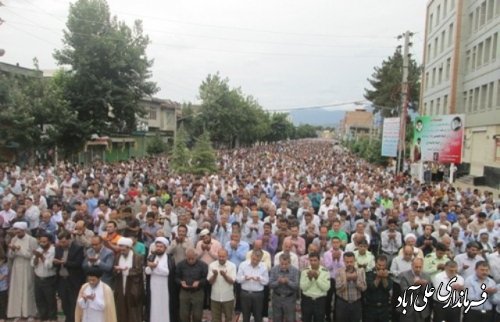نماز عید فطر در علی آبادکتول اقامه شد(گزارش تصویری)