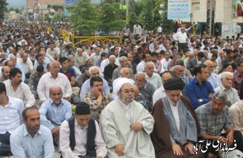 نماز عید فطر در علی آبادکتول اقامه شد(گزارش تصویری)