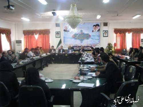 برگزاری جلسۀ شورای مشورتی جوانان شهرستان علی آبادکتول 