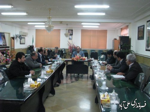  جلسه کمیته استقبال از سفر ریاست جمهوری در علی آباد کتول برگزار شد