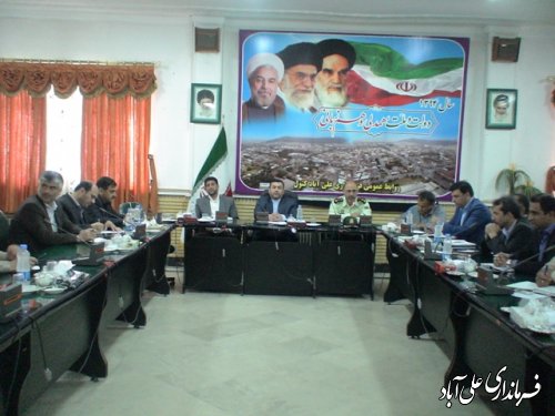 برگزاری جلسه شورای هماهنگی مواد مخدر در فرمانداری علی آباد کتول