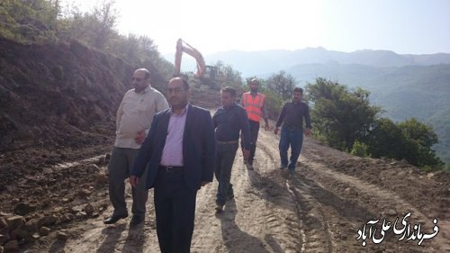 بازدید فرماندار علی آباد کتول از پروژه های راه وشهرسازی شهرستان