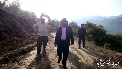 بازدید فرماندار علی آباد کتول از پروژه های راه وشهرسازی شهرستان
