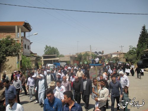 حضورپرشورمردم شهرهای علی آباد کتول در راهپیمایی روز قدس