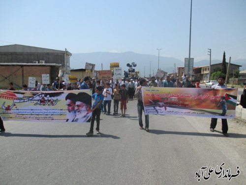 حضورپرشورمردم شهرهای علی آباد کتول در راهپیمایی روز قدس