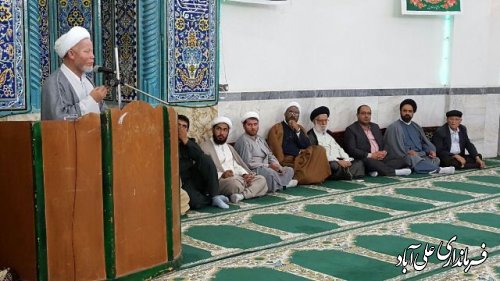 شرکت فرماندار در مراسم عید غدیر خم در مسجد جامع