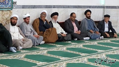 شرکت فرماندار در مراسم عید غدیر خم در مسجد جامع