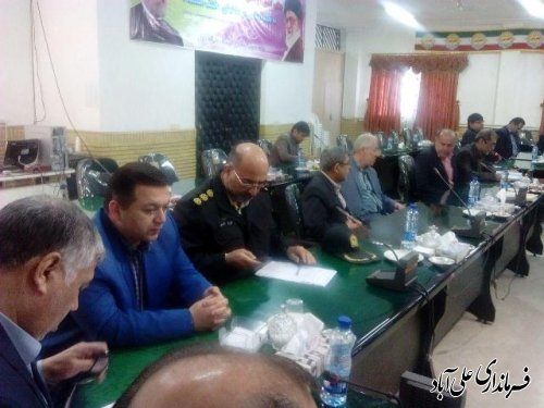 جلسه شورای تامین بااعضای هیت نظارت واجرایی انتخابات علی آباد کتول