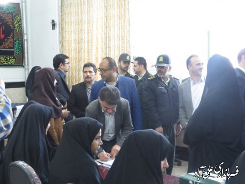 بازدید فرماندار و اعضای شورای تامین از چند شعب اخذ رای در شهرستان علی آباد کتول