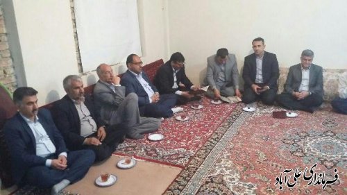 دیدار فرماندارعلی آباد کتول با خانواده شهید سردار حاج رحیم کابلی مدافع حرم