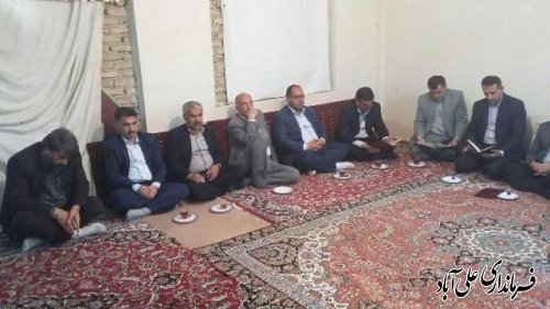 دیدار فرماندارعلی آباد کتول با خانواده شهید سردار حاج رحیم کابلی مدافع حرم