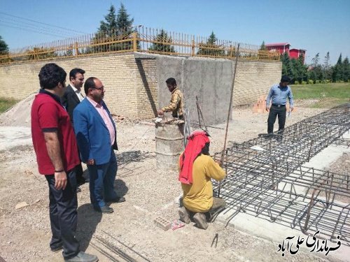 بازدید وسرکشی فرماندار از مراحل ساخت مسجد بین راهی