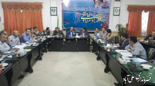 دومین جلسه شورای برنامه ریزی شهرستان علی آباد کتول برگزارشد