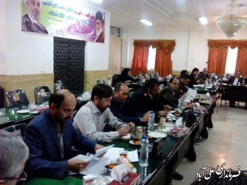 جلسه کارگروه سلامت وامنیت غذایی شهرستان علی آباد کتول برگزارشد