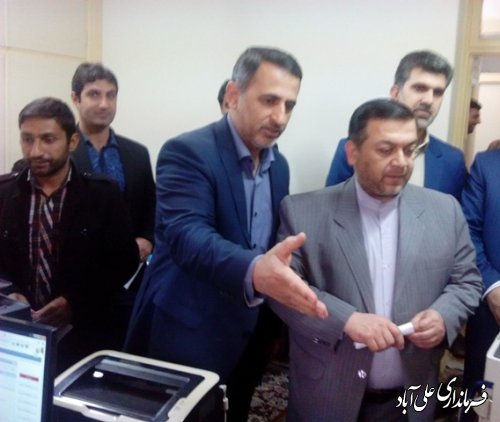 معاون فرماندارشهرستان علی آباد کتول از ستاد انتخابات بخش مرکزی بازدید کرد