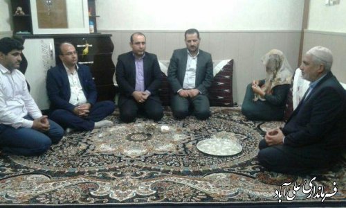 دیدار فرماندارعلی آباد کتول  با خانواده های محترم  شهدای ترکمن