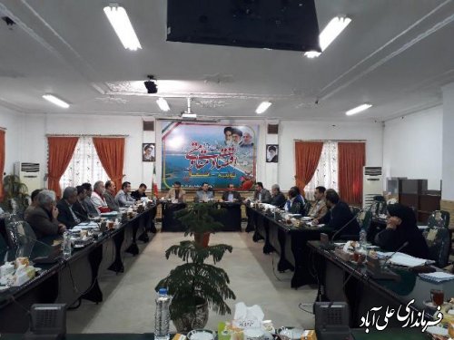 جلسه کارگروه سلامت و امنیت غذایی در فرمانداری علی آباد کتول برگزارشد