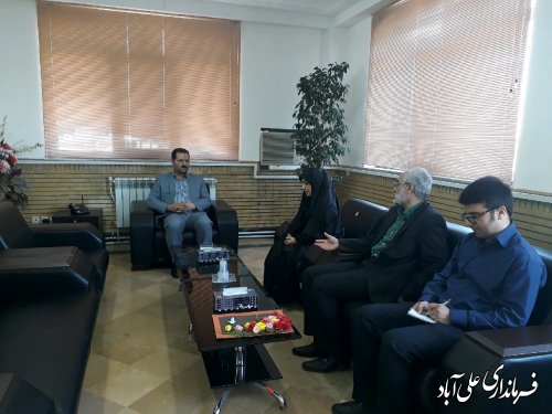 دیدار مدیرکل کانون پرورش فکری کودکان و نوجوانان استان گلستان با فرماندار