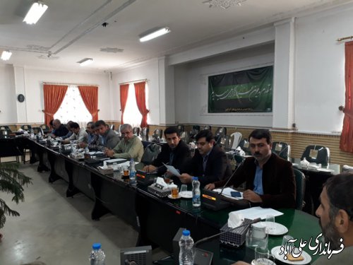برگزاری جلسه شورای هماهنگی برنامه های دهه کرامت در فرمانداری علی آباد کتول