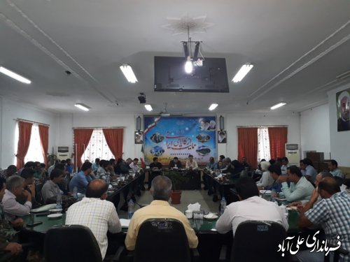 جلسه ستاد راهبردی اقتصادمقاومتی شهرستان علی آباد کتول برگزار شد