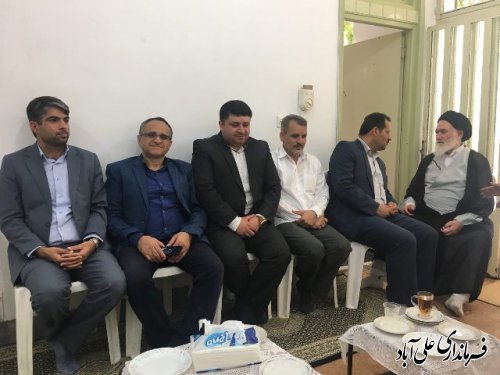 دیدار عیدانه فرماندار با آیت الله حسینی شاهرودی نماینده خبرگان رهبری