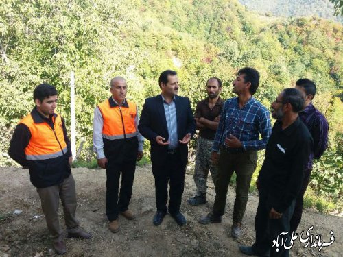 بازدید فرماندار علی آباد کتول از پروژه گازرسانی روستای خاک پیرزن