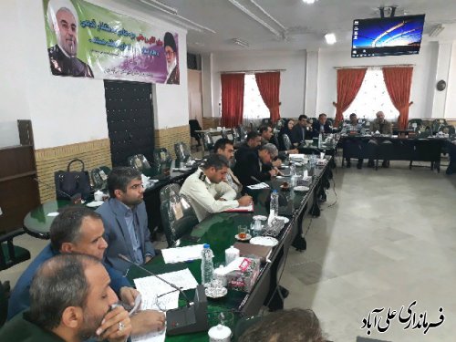 هفتمین جلسه شورای هماهنگی مبارزه با مواد مخدر شهرستان علی آباد کتول برگزار شد