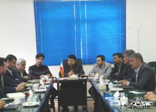 جلسه مناسب سازی مبلمان شهری در فرمانداری علی آباد کتول برگزار شد