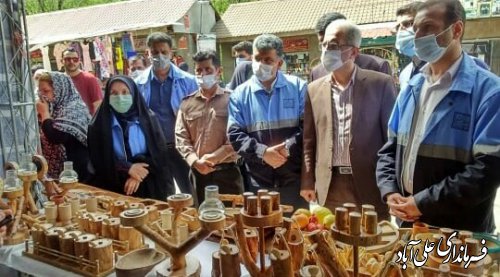 افتتاح نمایشگاه صتایع دستی و سوغات در پارک جنگلی کبودوال شهرستان علی آباد کتول
