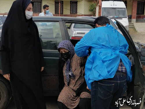 بازدید فرماندار از روند انجام واکسیناسیون در شهرستان علی آبادکتول 
