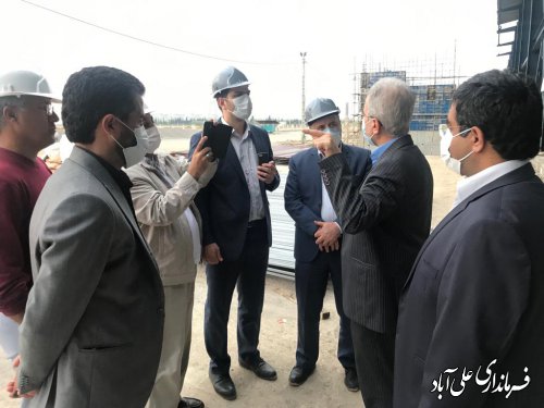 بازدید فرماندار علی آبادکتول از روند احداث کارخانه ریسندگی ماهوت شمال