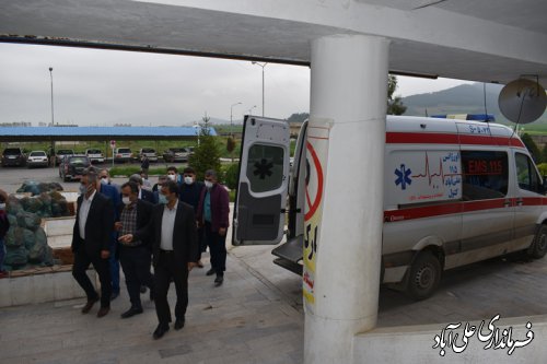 بازدید فرماندار علی آبادکتول از مراکز بهداشتی و درمانی شهرستان