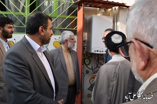 زمین چمن مصنوعی و سیستم گرمایشی مدرسه مهدیه علی آباد کتول با حضور استاندار افتتاح شد