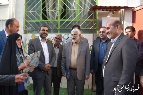زمین چمن مصنوعی و سیستم گرمایشی مدرسه مهدیه علی آباد کتول با حضور استاندار افتتاح شد