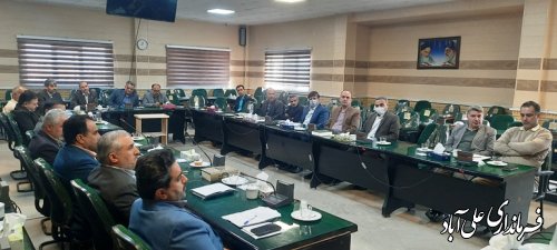 چهارمین جلسه کارگروه پسماند شهرستان علی آباد کتول برگزار شد .