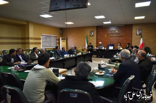 جلسه شورای هماهنگی تبلیغات اسلامی ایام الله دهه فجر شهرستان علی آبادکتول برگزار شد .