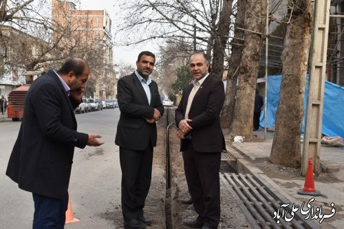 بازدید فرماندارعلی آبادکتول از عملیات طرح فیبر نوری نجما (شهر هوشمند )