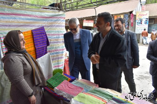 فرماندار علی آبادکتول از نمایشگاه صنایع‌دستی شهرستان درپارک جنگی کبودوال بازدید کرد 