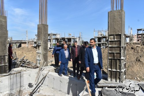 بازدید فرماندار علی آبادکتول از روند عملیات ساخت پروژه 170 واحدی سایت نوده علی آبادکتول 