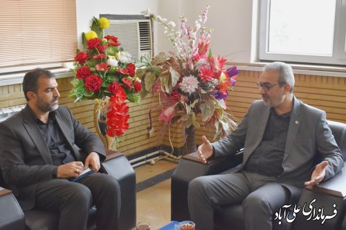 دیدار سرپرست شعب پست بانک استان گلستان با فرماندارعلی آبادکتول