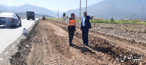 فرماندار علی آبادکتول از روند اجرایی پروژه تعریض و بهسازی جاده زرین گل محور علی آباد_شاهرود بازدید کرد