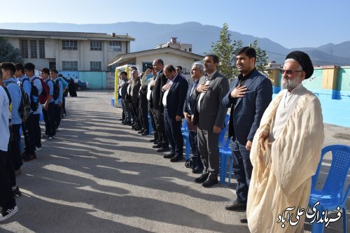 زنگ بازگشایی مدارس در علی آبادکتول با حضور فرماندار نواخته شد