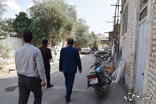 حضور سرزده فرماندار علی آبادکتول در اداره آب و فاضلاب همراه با بازدید میدانی از سطح شهر