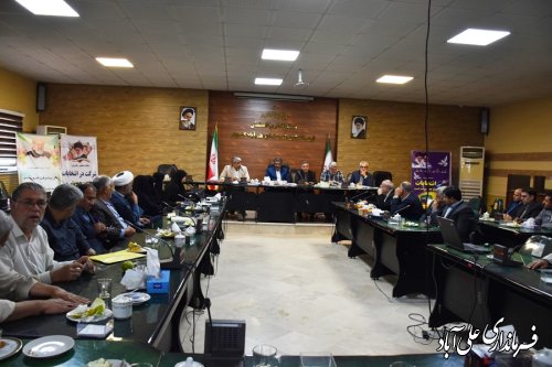 جلسه انتخاب اعضای معتمد هیات اجرایی علی آباد کتول برگزار شد