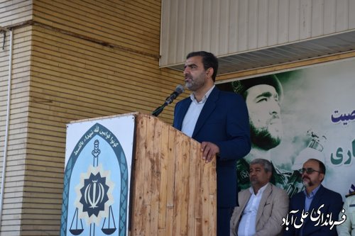 سخنرانی فرماندار علی آباد کتول در مراسم صبحگاه مشترک نیروهای انتظامی