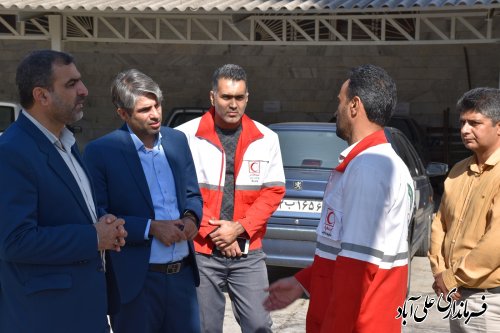 فرماندار از مركز فيزيوتراپي در حال ساخت جمعیت هلال احمر شهرستان علی آبادکتول بازدید به عمل آورد