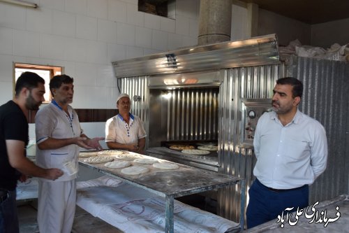 بازدید سرزده فرماندار علی آبادکتول از نانوایی های روستاهای ترکمن نشین بخش کمالان