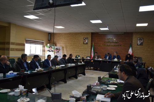 جلسه کارگروه اشتغال و سرمایه‌گذاری و شورای هماهنگی بانک‌های شهرستان علی آبادکتول