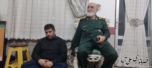 دیدارفرماندار علی آبادکتول با جانباز هشت سال دفاع مقدس حاج حسین باباکردی