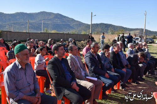 آئین کلنگ زنی مدرسه سه کلاسه تمام خیری روستای عباس آباد بخش کمالان با حضور فرماندارعلی آبادکتول